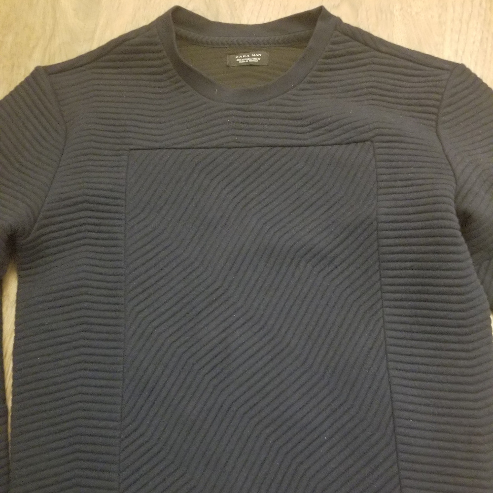 Ribbed Blue Zara sweater